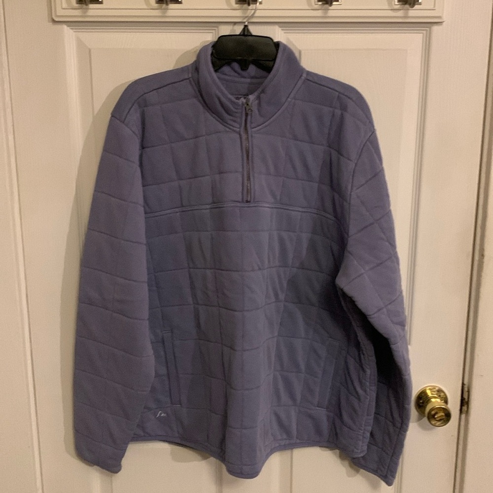 RIDGECUT TOUGHWEAR Quilted Men’s Quarter length Zip Pullover Long Sleeve 2X Blue